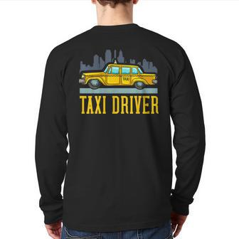 Taxi Driver New York City Back Print Long Sleeve T-shirt | Mazezy