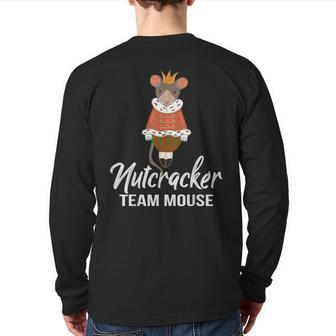 Team Mouse Nutcracker Christmas Dance Soldier Back Print Long Sleeve T-shirt - Seseable