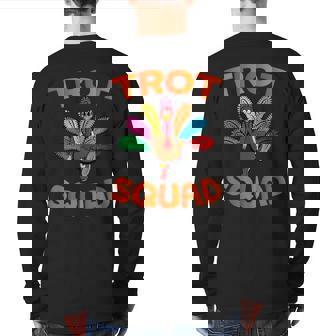 Thanksgiving Day Running Turkey Trot Squad Back Print Long Sleeve T-shirt - Thegiftio