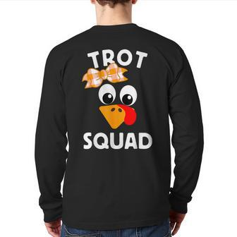 Thanksgiving Running Turkey Trot Squad Back Print Long Sleeve T-shirt - Seseable