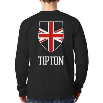 Tipton England British Union Jack Uk Back Print Long Sleeve T-shirt | Mazezy