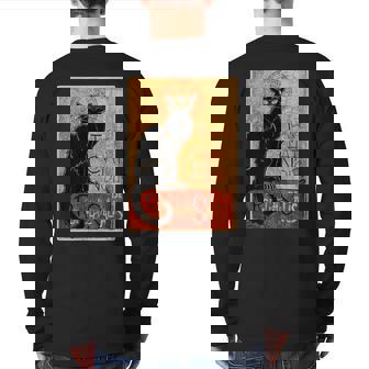 Tourne Du Chat Noir Back Print Long Sleeve T-shirt | Mazezy