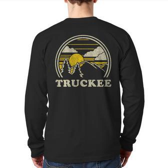 Truckee California Ca T Vintage Hiking Mountains Back Print Long Sleeve T-shirt | Mazezy
