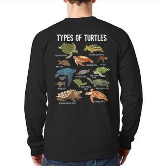 Turtle Lover Turtle Art Types Turtle Turtle Back Print Long Sleeve T-shirt - Seseable