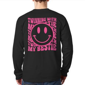 Twinning With My Bestie Spirit Week Twin Day Best Friend 70S Back Print Long Sleeve T-shirt - Seseable