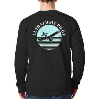 Ultralight Pilot Flying Back Print Long Sleeve T-shirt | Mazezy