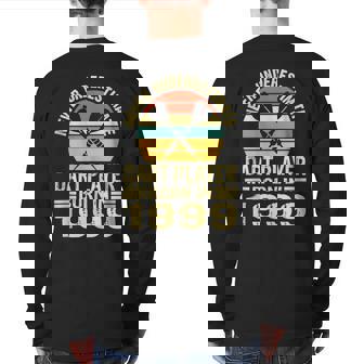 Never Underestimate Dart Player Born In 1999 Dart Darts Back Print Long Sleeve T-shirt | Mazezy