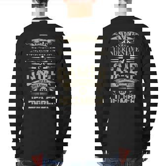 Never Underestimate A Gamer Who Was Born In December Back Print Long Sleeve T-shirt | Seseable UK