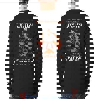 Never Underestimate Old Man Judo Fighter Judoka Martial Arts Back Print Long Sleeve T-shirt | Seseable UK
