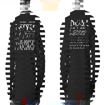 Never Underestimate The Power Of A Loan Officer Banker Back Print Long Sleeve T-shirt | Mazezy