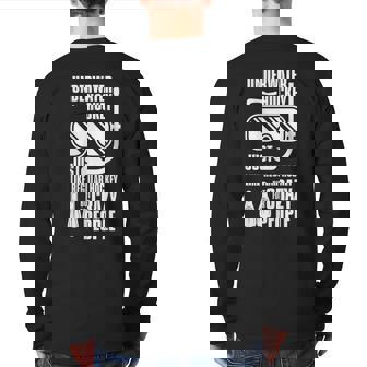 Underwater Hockey Just Like Regular Hockey But For Crazy Back Print Long Sleeve T-shirt | Mazezy