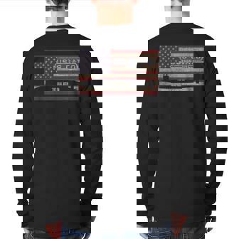 Uss Gato Ssn-615 Nuclear Submarine American Flag Back Print Long Sleeve T-shirt | Mazezy