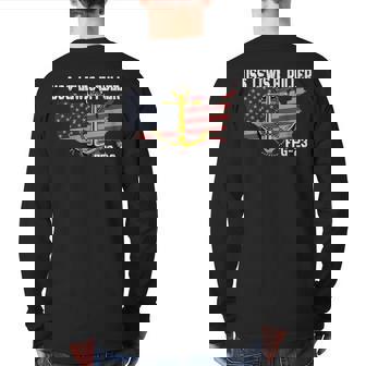 Uss Lewis B Puller Ffg-23 Frigate Veterans Father Grandpa Back Print Long Sleeve T-shirt | Mazezy