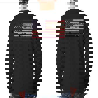 Uss Moore De-240 Ww2 Ship American Flag Back Print Long Sleeve T-shirt | Mazezy