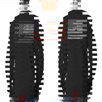 Uss Plaice Ss-390 Ww2 Submarine Usa American Flag Back Print Long Sleeve T-shirt | Mazezy