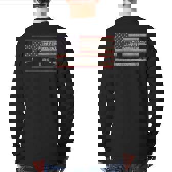 Uss Spadefish Ssn-668 Submarine Usa American Flag Back Print Long Sleeve T-shirt | Mazezy