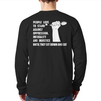 Vegan Quote For A Vegetarian Animal Rights Activists Back Print Long Sleeve T-shirt | Mazezy