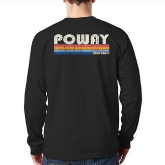 Vintage 70S 80S Style Poway Ca Back Print Long Sleeve T-shirt | Mazezy