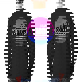 Vintage Atmore Vaporwave Alabama Back Print Long Sleeve T-shirt | Mazezy