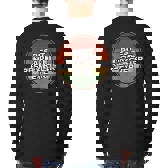 Vintage Best Market Researcher Ever Marketing Back Print Long Sleeve T-shirt | Mazezy