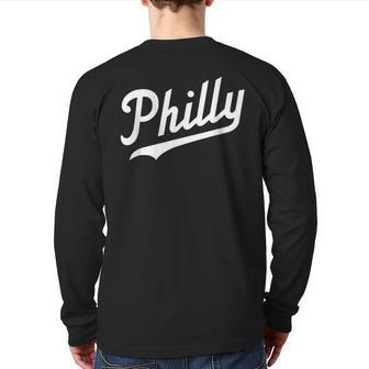 Vintage Distressed Philly Philly Philadelphia Back Print Long Sleeve T-shirt - Monsterry AU