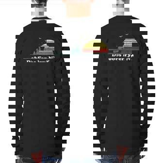 Vintage Dobbs Ferry North Dakota Home Souvenir Print Back Print Long Sleeve T-shirt | Mazezy