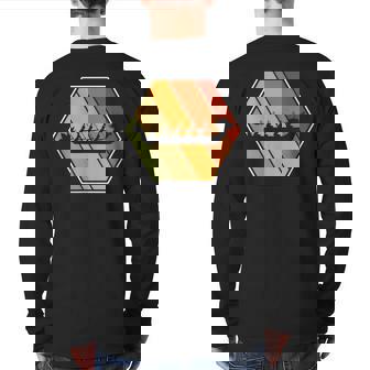 Vintage Dragon Boat Racing Retro Back Print Long Sleeve T-shirt | Mazezy