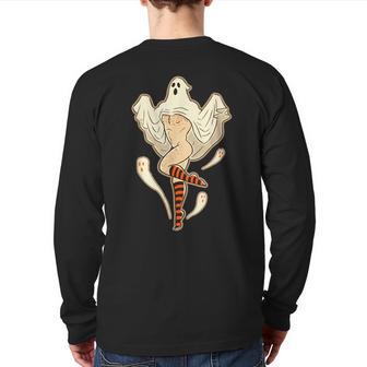 Vintage Gay Halloween Back Print Long Sleeve T-shirt - Thegiftio UK