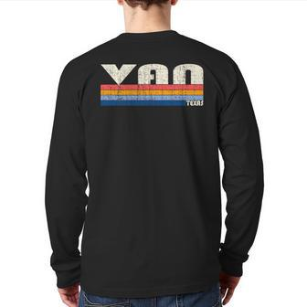Vintage Retro 70S 80S Style Hometown Of Van Alstyne Tx Back Print Long Sleeve T-shirt | Mazezy