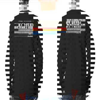 Vintage Retro 70S 80S Style Hometown Of West Haverstraw Ny Back Print Long Sleeve T-shirt | Mazezy