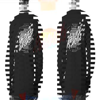 Vintage Roseville California Back Print Long Sleeve T-shirt | Mazezy