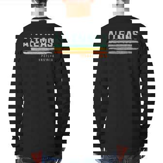 Vintage Stripes Allemans Pa Back Print Long Sleeve T-shirt | Mazezy