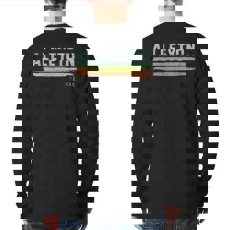 Vintage Stripes Alleyton Tx Back Print Long Sleeve T-shirt | Mazezy