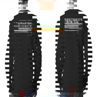 Vintage Stripes Arlington Heights Oh Back Print Long Sleeve T-shirt | Mazezy