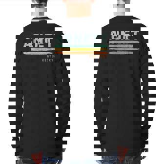 Vintage Stripes Arnett Ky Back Print Long Sleeve T-shirt | Mazezy