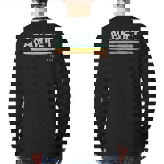 Vintage Stripes Arnett Tx Back Print Long Sleeve T-shirt | Mazezy