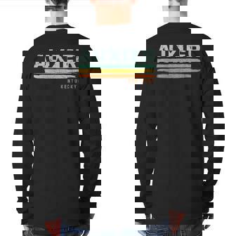 Vintage Stripes Auxier Ky Back Print Long Sleeve T-shirt | Mazezy