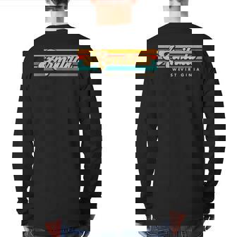Vintage Sunset Stripes Armilda West Virginia Back Print Long Sleeve T-shirt | Mazezy