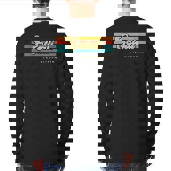 Vintage Sunset Stripes Cotati California Back Print Long Sleeve T-shirt | Mazezy
