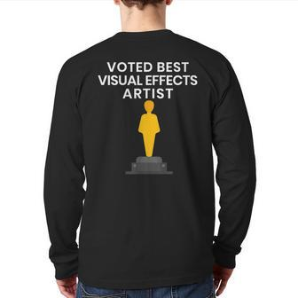 Voted Best Visual Effects Artists Back Print Long Sleeve T-shirt | Mazezy