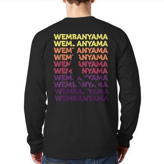 Wembanyama Basketball Amazing Fan Back Print Long Sleeve T-shirt - Seseable