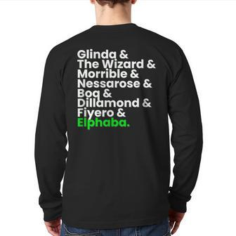 Wicked Characters Musical Theatre Musicals Back Print Long Sleeve T-shirt | Mazezy