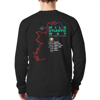 Wilds Atlantic Way Ireland Back Print Long Sleeve T-shirt | Mazezy
