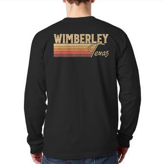 Wimberley Texas Back Print Long Sleeve T-shirt | Mazezy