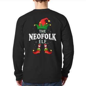 Xmas Neofolk Elf Family Matching Christmas Pajama Back Print Long Sleeve T-shirt | Mazezy
