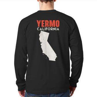 Yermo California Usa State America Travel Californian Back Print Long Sleeve T-shirt | Mazezy