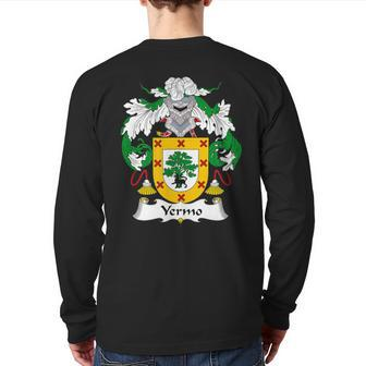 Yermo Coat Of Arms Family Crest Back Print Long Sleeve T-shirt | Mazezy