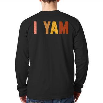 They're My Sweet Potatoes I Yam Too Thanksgiving Couples Back Print Long Sleeve T-shirt - Seseable