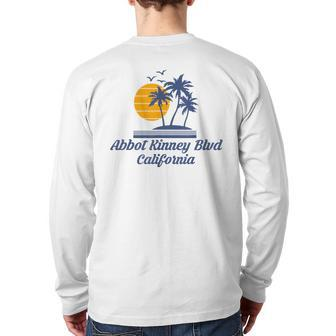 Abbot Kinney Blvd Boulevard Beach City California Ca State Back Print Long Sleeve T-shirt | Mazezy
