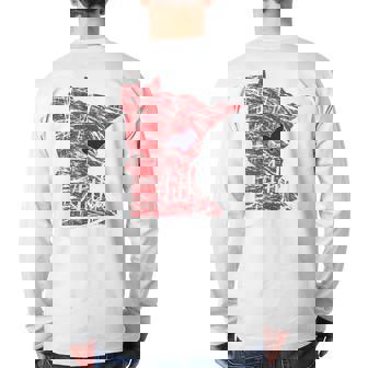 Aitkin Minnesota Cute Adult Youth City State Back Print Long Sleeve T-shirt | Mazezy